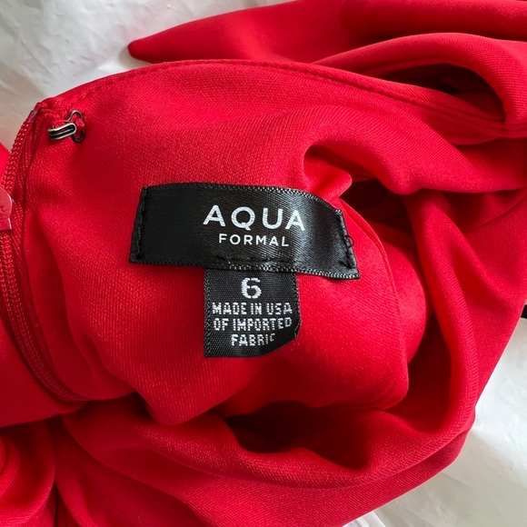 Aqua red gown (size 6) - Picture 8 of 13